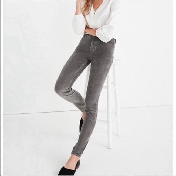 Madewell Pants - 🍋 🌟2x HP🌟 Madewell High Rise Skinny Grey Cords
